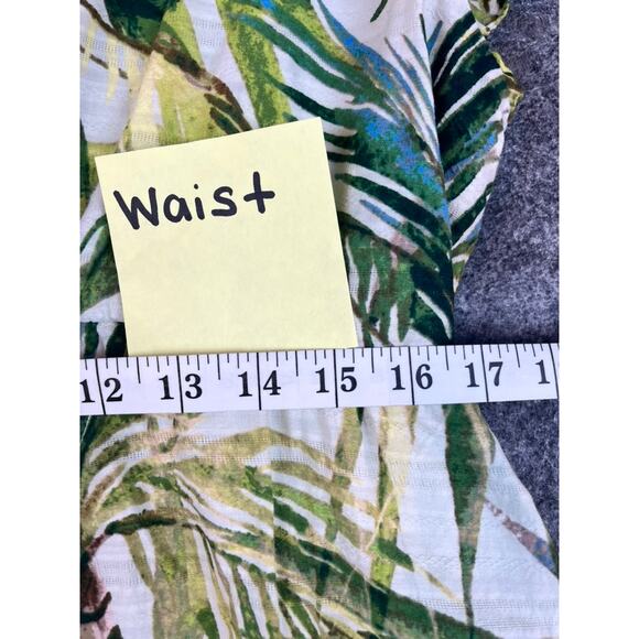 Taylor Tropical Leaf Maxi Dress Size 14 Resortwear Coastal Vibes Boho Chic - Picture 12 of 13